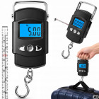 Digitaalne rippkaal pagasi ja kalade kaalumiseks, mõõdulindiga – 50 kg, 5/10 g, 100 cm, LCD, TARE, LOCK
