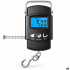 Digitaalne rippkaal pagasi ja kalade kaalumiseks, mõõdulindiga – 50 kg, 5/10 g, 100 cm, LCD, TARE, LOCK