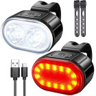 LED-jalgrattatulede komplekt, USB-laetav esi- ja tagatuli