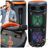 Suur kaasaskantav Bluetooth-karaokõlar USB, FM-raadio ja AUX-iga – ABS-8208, 60 × 24 × 23 cm