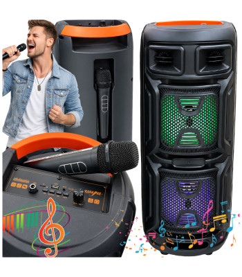 Suur kaasaskantav Bluetooth-karaokõlar USB, FM-raadio ja AUX-iga – ABS-8208, 60 × 24 × 23 cm