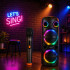 Suur kaasaskantav juhtmevaba Bluetooth-karaokekõlar FM-raadio, USB ja AUX-iga, BT-8813, 78 × 27 × 26 cm