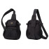 Meeste vöökott-õlakott, crossbody-kott, mitu taskut, must, 22 cm × 32 cm