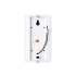 Juhtmega elektriline uksekell, bim-bam-gong, valge, 230 V, 80 dB, 12x7x4 cm