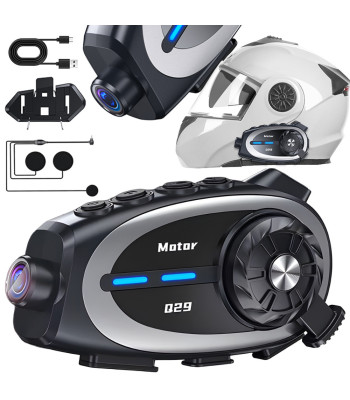 Mootorratta Bluetooth-intercom koos kaameraga Q29