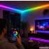 RGB LED-riba rakenduse, muusika sünkroonimise, puldi ja toiteadapteriga, 10 m, 12 V, 2835RGB