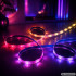 RGB LED-riba rakenduse, muusika sünkroonimise, puldi ja toiteadapteriga, 10 m, 12 V, 2835RGB