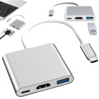 USB-C 3-ühes adapter USB 3.0 ja HDMI-jaotur 4K