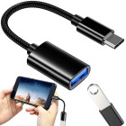 USB-C–USB-A OTG-adapter telefoni ja muude seadmete ühendamiseks, must, 3.0, 11 cm
