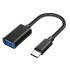 USB-C–USB-A OTG-adapter telefoni ja muude seadmete ühendamiseks, must, 3.0, 11 cm