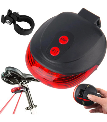 Tagumine laseriga jalgrattatuli, 5 LED-i