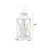 Valge dekoratiivne LED-latern elektrilise küünlaga, patareitoitel, 28cm x 14cm x 14cm