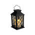Päikesepaneeliga dekoratiivne LED-latern elektrilise küünlaga, must, 28cm x 14cm x 14cm