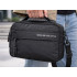Meeste must vöökott-õlakott, crossbody, reguleeritava rihmaga – 30 × 9 × 21 cm