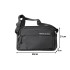 Meeste must vöökott-õlakott, crossbody, reguleeritava rihmaga – 30 × 9 × 21 cm