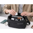 Meeste must vöökott-õlakott, crossbody, reguleeritava rihmaga – 30 × 9 × 21 cm