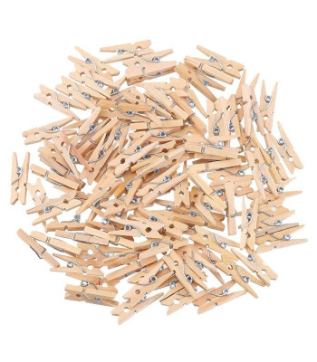 Dekoratiivsed puidust minipesulõksud, 100 tk, 2,5 cm