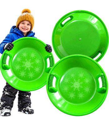 Plastikust lumetald ehk liugtaldrik, ümmargune, roheline, 62 cm