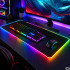 RGB-valgustusega mängurihiirematt hiirele ja klaviatuurile, XXL, 90 × 40 cm