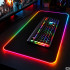 RGB-valgustusega mängurihiirematt hiirele ja klaviatuurile, XXL, 90 × 40 cm