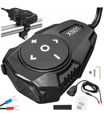 Mootorratta USB-A ja USB-C laadija Bluetooth-juhtimisega, 54 W, juhtrauale, XS01