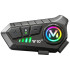 Mootorratta kiivriintercom Bluetoothi, mikrofoni, RGB-valgustuse ja USB-C laadimisega – U10 2X