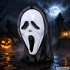 Halloweeni Scream-õudusmask musta kapuutsiga, 18 × 35 cm