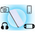 Akupank LED-taskulambiga, 3 USB-porti, microUSB, 2,1 A, 10000 mAh