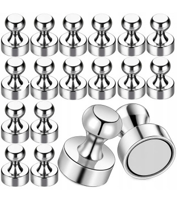 Neodüümmagnetid nööpnõela kujul külmikule ja tahvlile, 16 tk, 16 × 12 mm
