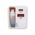 65 W kiirlaadija sisseehitatud USB-C-kaabli ja USB-portidega, PD-75, 10 × 4 × 4,5 cm