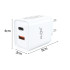 Võrgulaadija KLGO USB-C ja USB-A pordiga, USB-C/USB-C kaabliga, 35 W