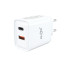 Võrgulaadija KLGO USB-C ja USB-A pordiga, USB-C/USB-C kaabliga, 35 W