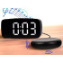 Digitaalne LED-äratuskell vibratsioonipadjaga, must, 12cm x 6cm