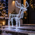 LED-jõulupõder liikuva peaga, 216 LED-i, aiakaunistus, 80 × 93 × 41 cm