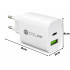 Võrgulaadija telefonile USB-A- ja USB-C-portidega, komplektis 3-ühes kaabel iPhone’ile, 20 W