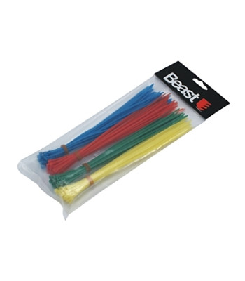 Kaablisidemed, 4 värvi, 120 tk – 200x2.5 mm