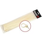 Valged nailonist kaablisidemed, 50 tk, 190 × 4,7 mm