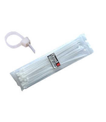 Valged nailonist kaablisidemed, 50 tk, 300x4.7MM