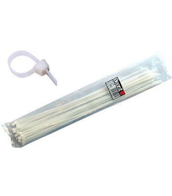 Valged nailonist kaablisidemed, 30 tk, 500x4.7MM