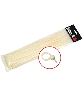 Valged nailonist kaablisidemed, 20 tk, 530x7.6MM