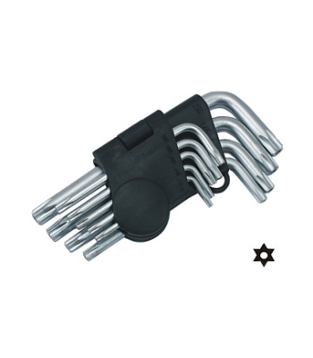 Lühikeste Torx-võtmete komplekt avaga, 10-50 Cr SHORT 9X