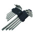 9-osaline keskmise suurusega TRX-avaga Torx-võtmete komplekt, Cr MIDDLE 9X, 10-50