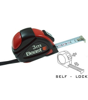 Iselukustuv terasest mõõdulint, klass II, SELF-LOCK CE, 3 m × 16 mm