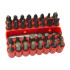 Magnetiliste CR-V kruvikeerajaotsakute komplekt hoidikuga – 33 bitti, 2 adapterit, PZ ×7, PH ×7, SL ×5, HEX ×6, TORX ×7