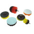 Trellile kinnitatavad nailonist puhastusharjad detailinguks, kuuskantvars, 6 tk (1+3+2)