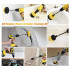 Trellile kinnitatavad nailonist puhastusharjad detailinguks, kuuskantvars, 6 tk (1+3+2)