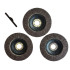 Lamellketas terase, puidu ja plasti lihvimiseks, 3 tk, P80, 125/22 mm