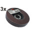 Lamellketas terase, puidu ja plasti lihvimiseks, 3 tk, P80, 125/22 mm