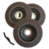 Kõver lamellketas terasele ja puidule, 3 tk, P40, 125/22 mm, FOLDED 3X