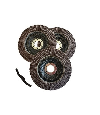 Kumer lamell-lihvketas terasele ja puidule, 3 tk, P60, FOLDED 3X, 125/22MM